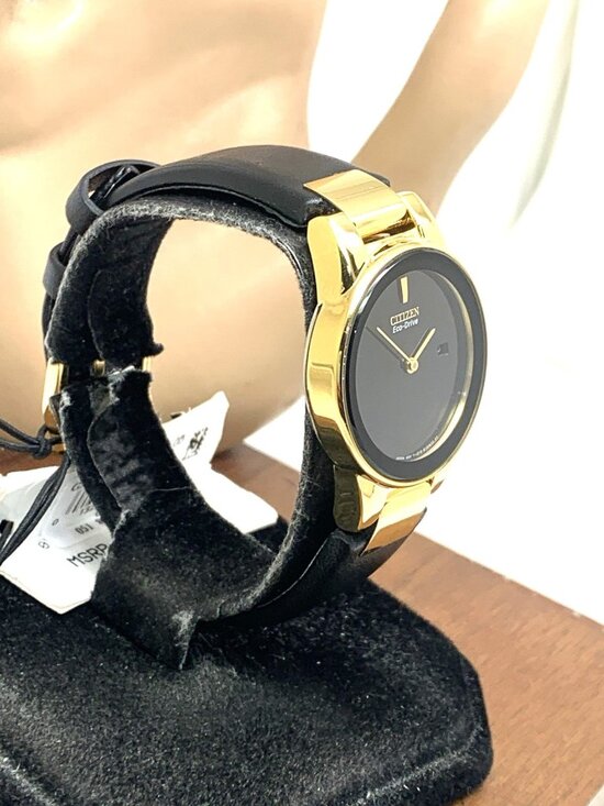 Citizen Women\'s Watch Eco-Drive Axiom GA1052-04E Gold Tone Case Black Dial 30mm main image 4
